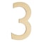Architectural Mailboxes Brass 5 inch Floating House Number Polished Brass 3 3585PB-3 - alternate 1